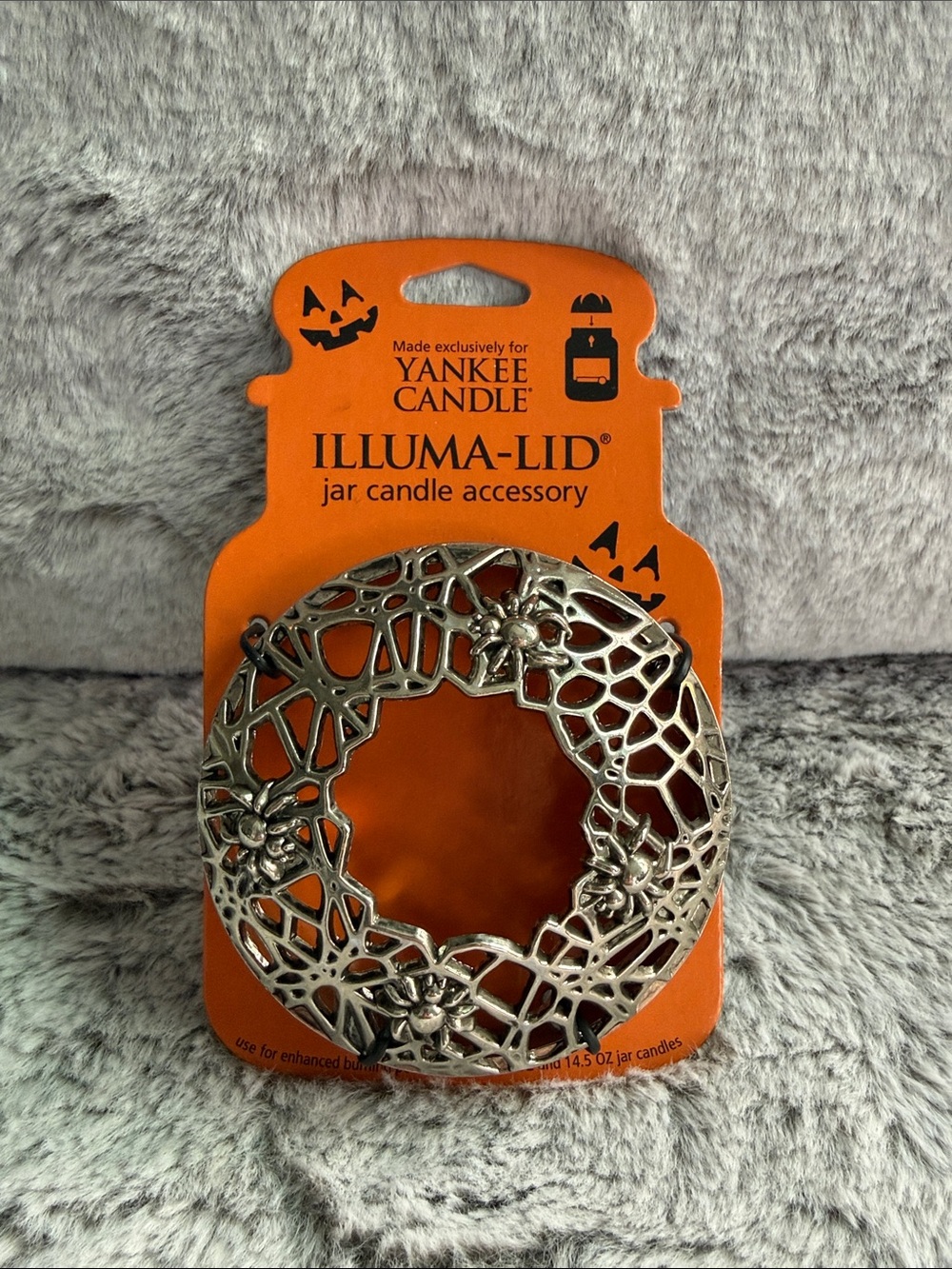 Yankee Candle Silver Spiderweb Illuma-Lid NWT